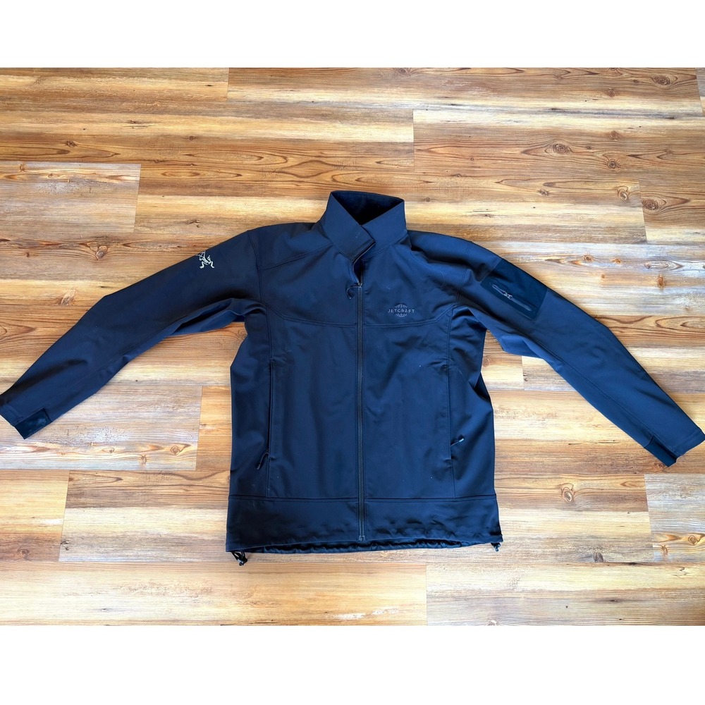 Arcteryx Mens XL Jetcraft Epsilon Jacket Black Full Zip Logo